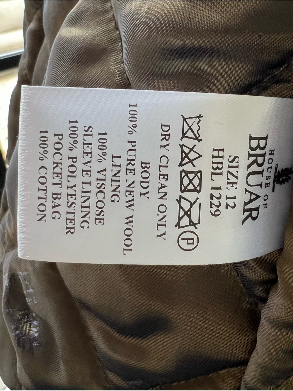 House of Bruar of Scotland Herringbone Wool Blend Field Hunt Jacket size 8 - Picture 10 of 10